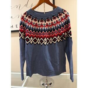 Chaps Fair Isle Cotton Blend Sweater – Women’s Size Medium